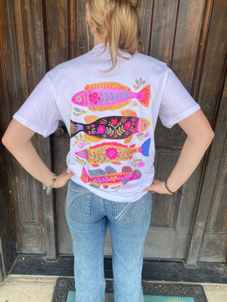 Comfy Tee SS XL Wht Fish