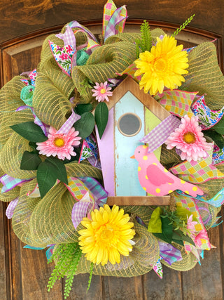Wreath Mesh Birdhouse