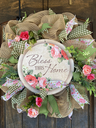 Wreath Mesh Bless this Home