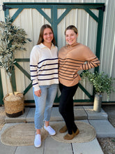 Load image into Gallery viewer, Carlisle Stripe Pullover WH L