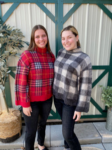 JENSON PLAID SWEATER BKS