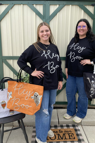 Hey Boo Sparkle Sweatshirt