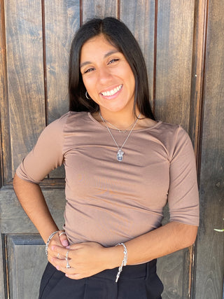 Crew Tee Half Sleeve Plus Taupe