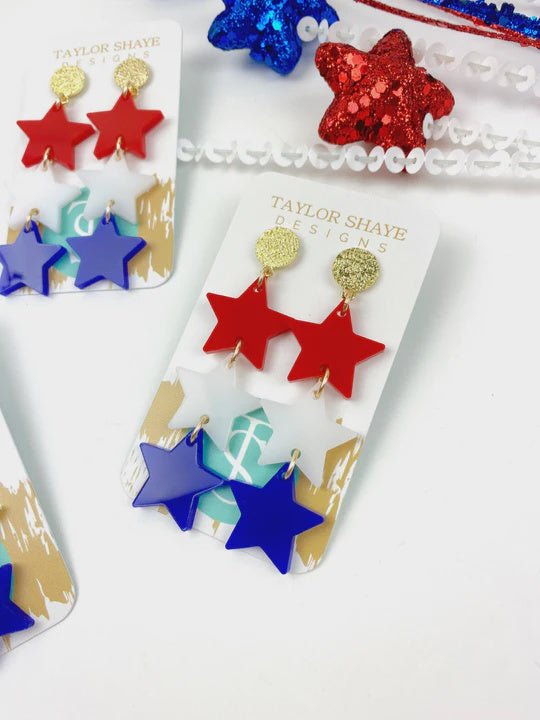 4th Star Triple Earrings