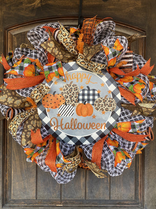 Wreath Mesh Happy Halloween