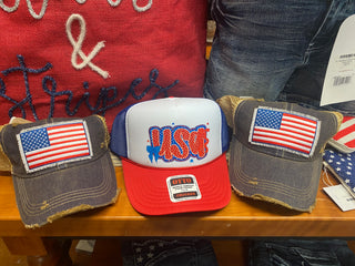 USA Star Bows Trucker Cap