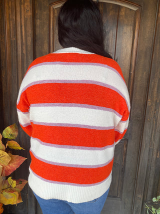 Sylas Orange Striped Sweater Org