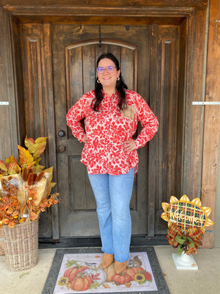 Red Bird Karen Top