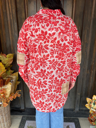 Red Bird Karen Top