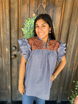 Emma Embroidered Top