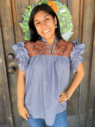 Emma Embroidered Top