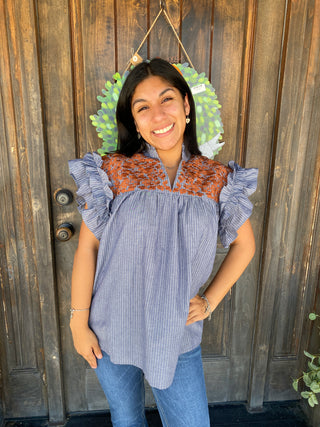 Emma Embroidered Top