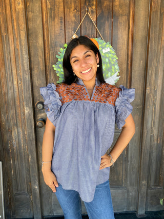 Emma Embroidered Top