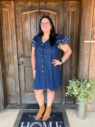 Caylee Dark Denim Dress