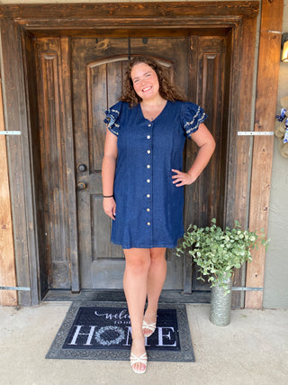 Caylee Dark Denim Dress