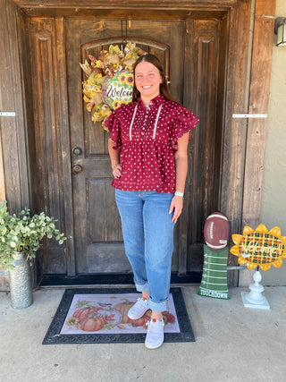 Piper Maroon Top