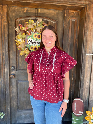 Piper Maroon Top