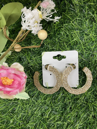 Small Textured Hoop Gold