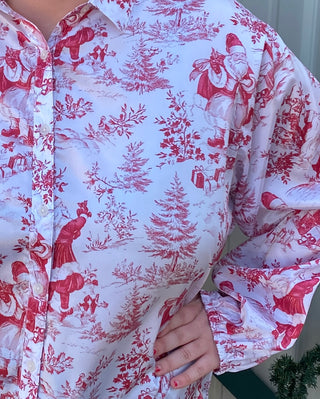 Emery Red Santa Toile