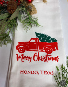 Hondo Christmas Truck Towel