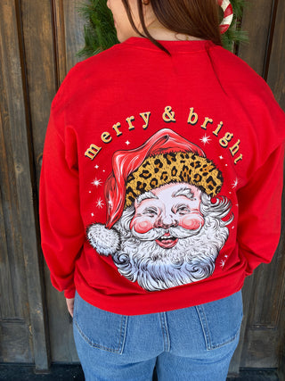Leopard Santa Long Sleeve Tee