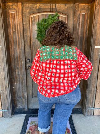 The Jane Red Plaid Top