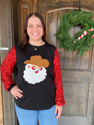 Sparkle Cowboy Santa