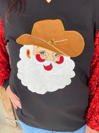 Sparkle Cowboy Santa