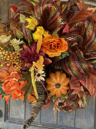 Wreath Mesh Cornucopia