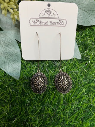Western style drop earrings