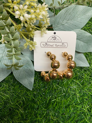 Earring Large Bead Hoop