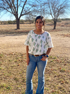 Cactus Crew Neck Tee