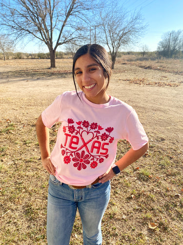 Texas Heart Floral Tee