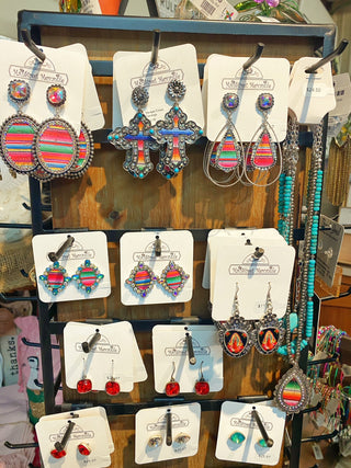 Serape Double Teardrop Earrings
