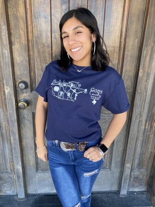 Gods Country Navy Tee