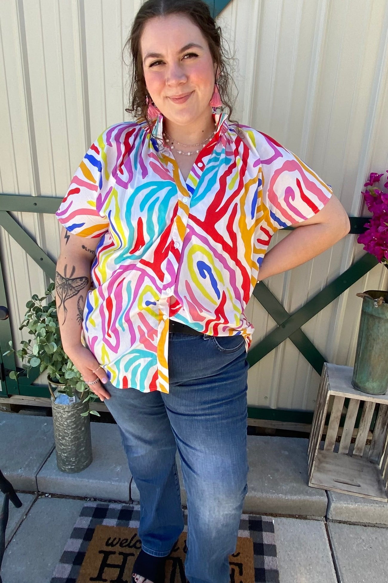 Sayulita Scarf - Bright Patchwork