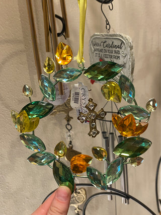 Cross Wreath Orn