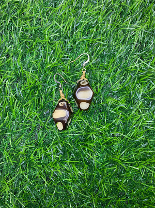 Earrings Marble Hex