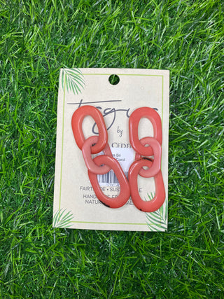Earrings Bri Dangles Coral