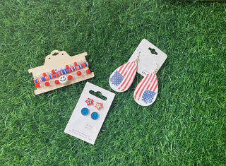 USA Earring Vintage Flag