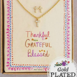 Necklace & Earring Set Cross