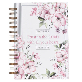 White Floral Trust in the Lord Journal