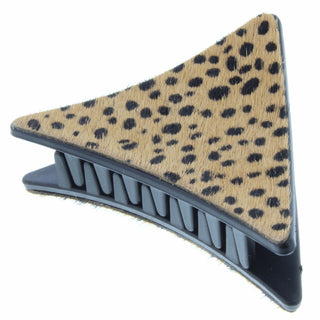 Triangle cheeta hair clip