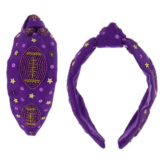 Headband Purple Football