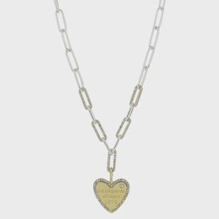 Necklace with a heart-shaped pendant on a gold chain
