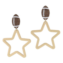 Load image into Gallery viewer, Earring Football Open Star