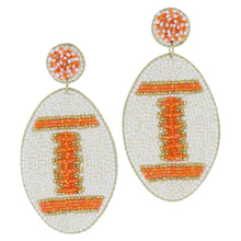 Load image into Gallery viewer, Earring Orange Bead Football