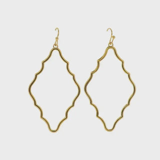 Gold geometric dangle earrings 