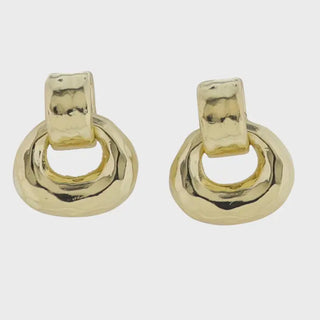 Pair of gold hoop earrings