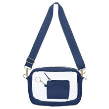 Load image into Gallery viewer, Keychain Wallet Crossbody Blue Clear